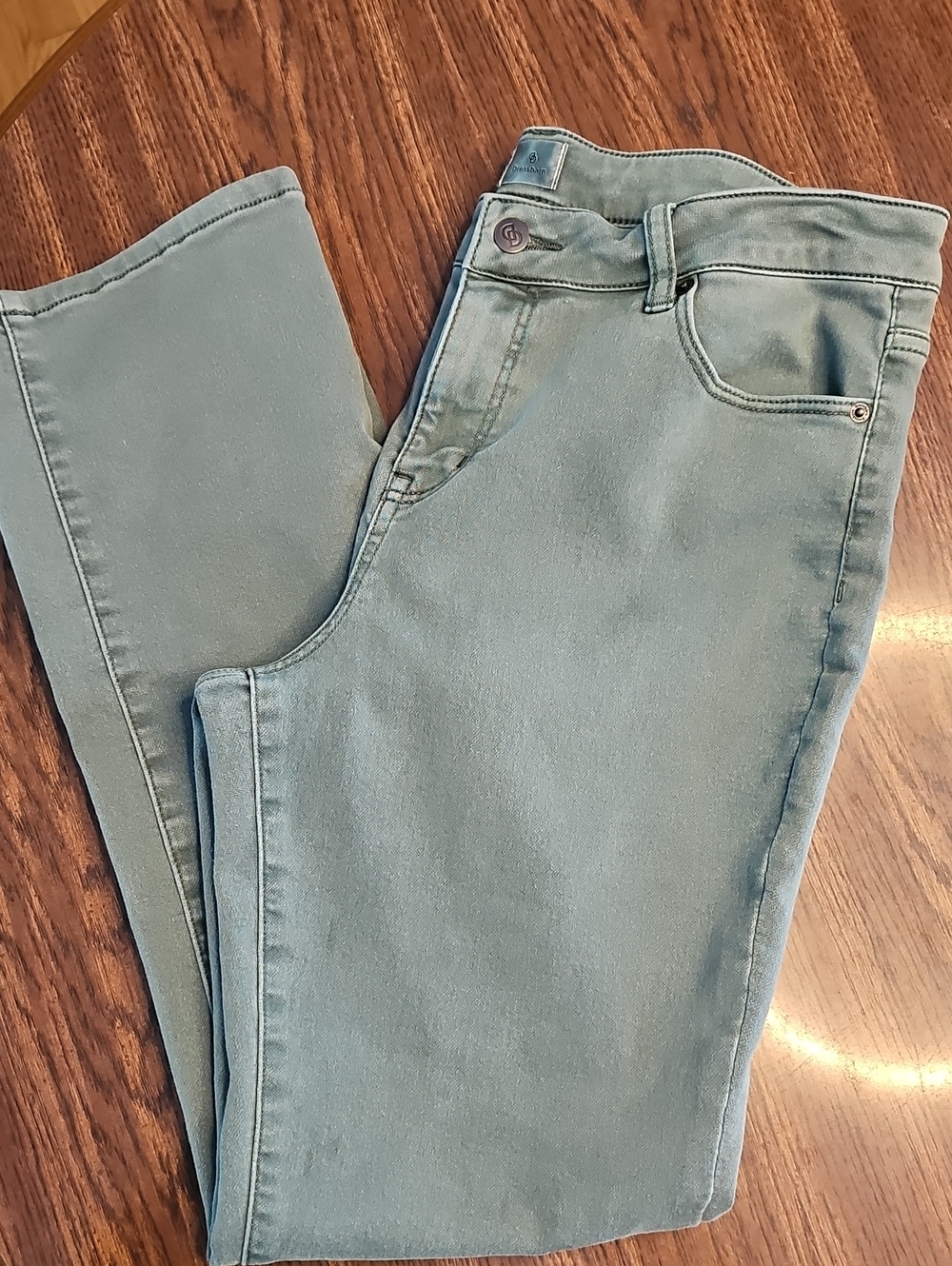 dressbarn Women's Skinny Jeans in Sage Green